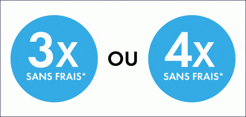 3x ou 4x sans frais